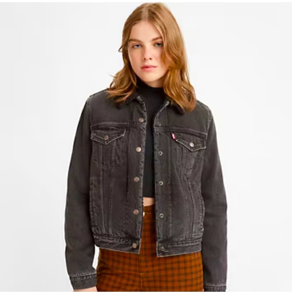 Charcoal Black Levi Jean Jacket